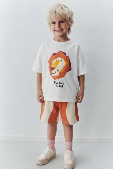 La’ciel Paris Aslan Baskılı Çocuk Şort Takım